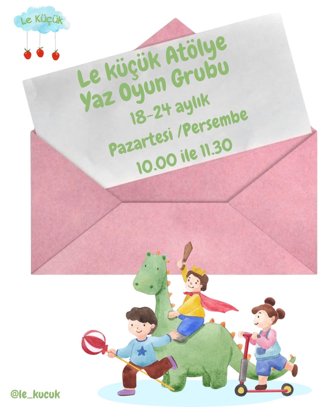 Le Küçük Atölye Yaz Oyun Grubu Etkinlik afişi