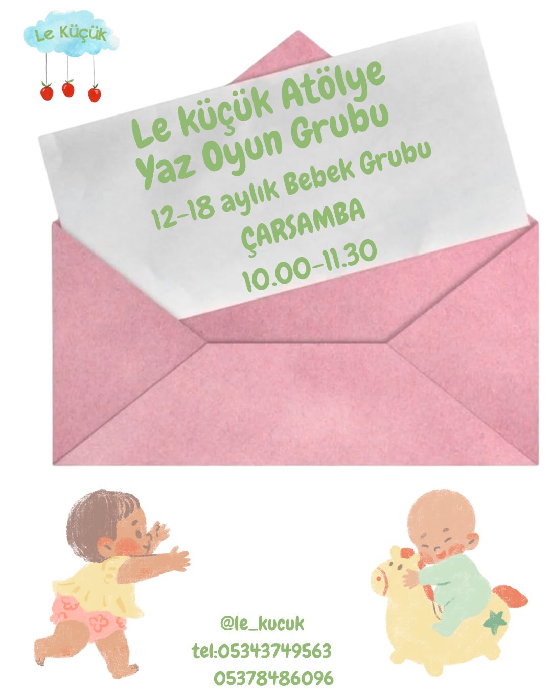 Yaz Oyun Grubu — 12–18 Aylık Bebekler Etkinlik afişi