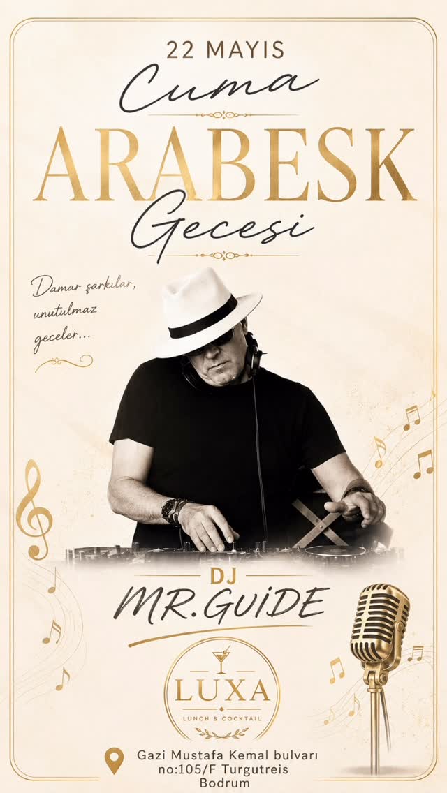 Arabesk Gecesi — DJ Mr. Guide Etkinlik afişi