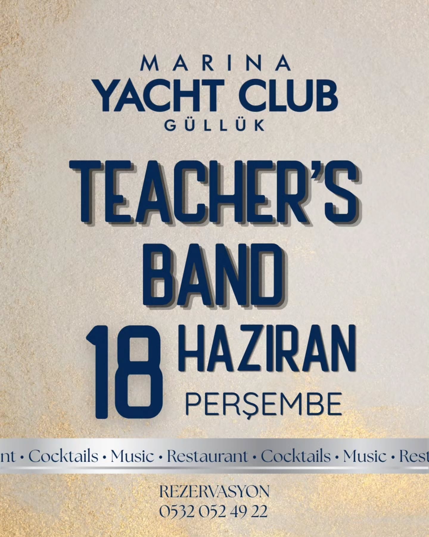 Teacher’s Band — Marina Yacht Club Güllük Etkinlik afişi