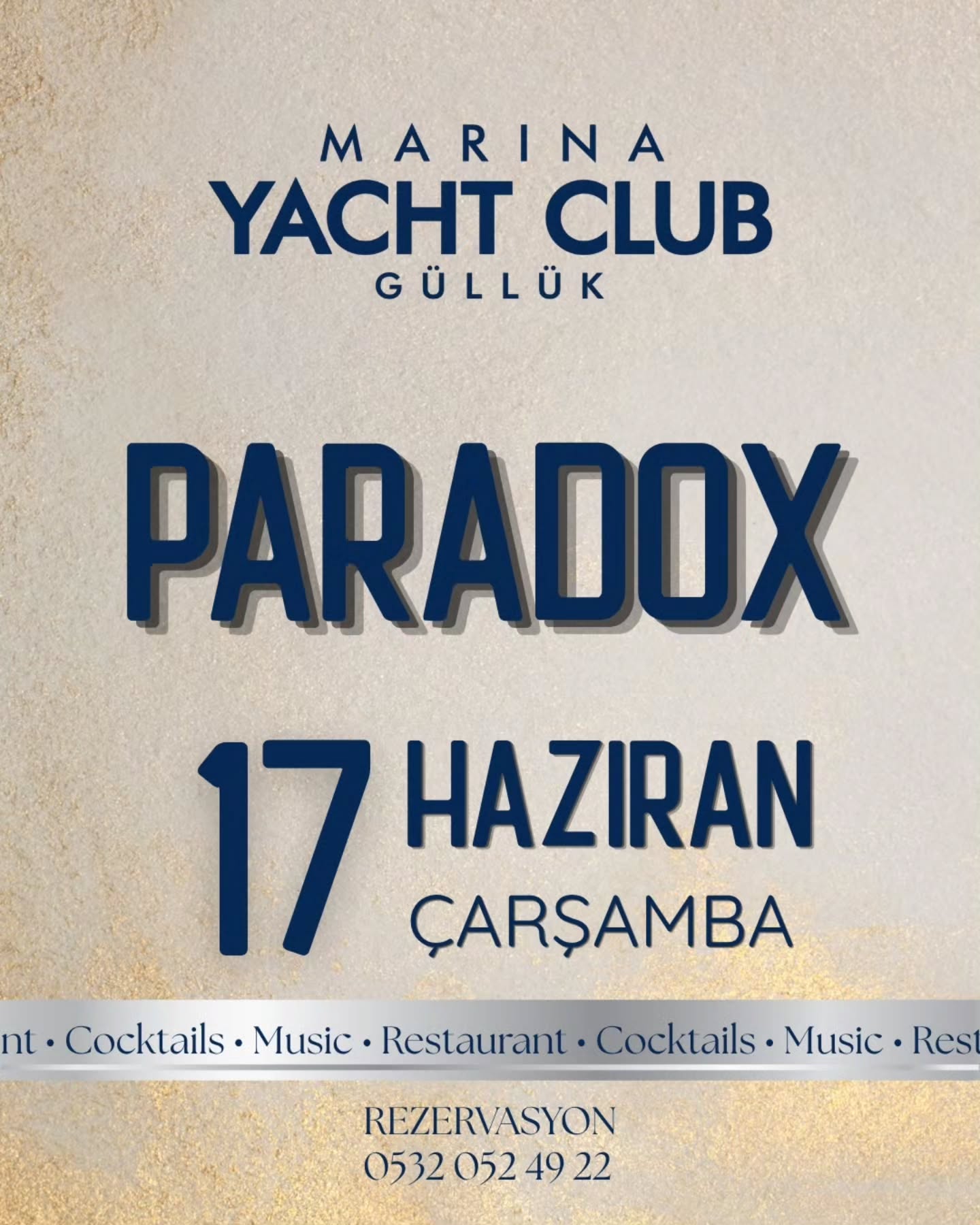 Paradox — Marina Yacht Club Güllük Etkinlik afişi