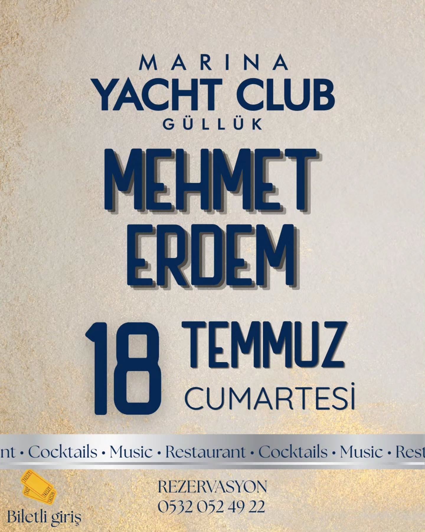 Mehmet Erdem Konser Etkinlik afişi
