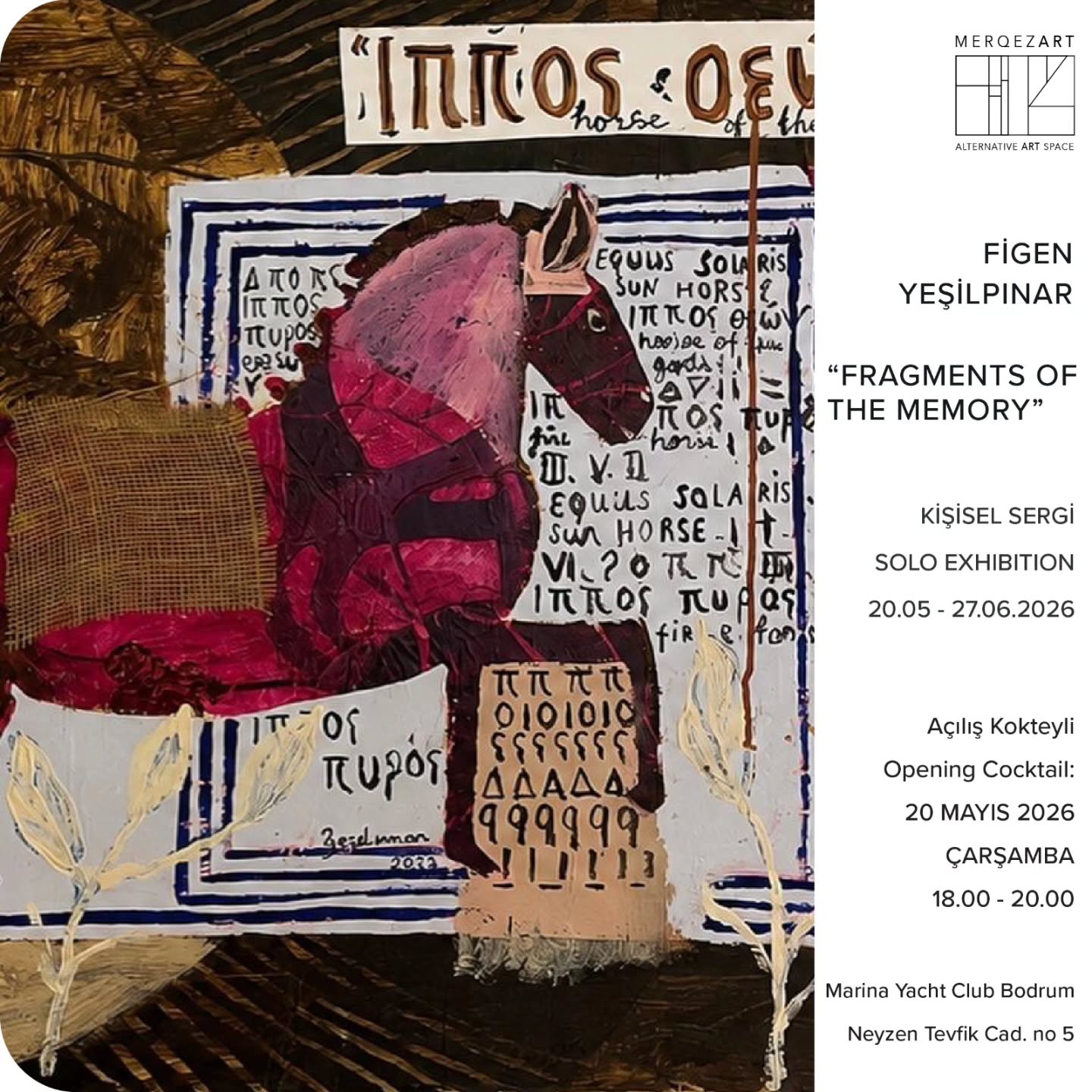 Figen Yeşilpınar — Fragments of the Memory (Açılış Kokteyli) Etkinlik afişi
