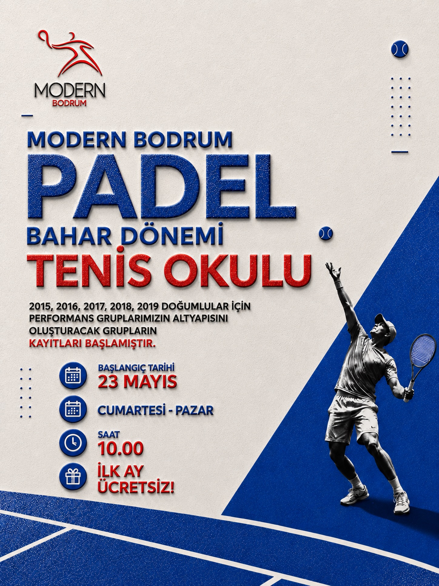 Padel Bahar Dönemi Tenis Okulu Etkinlik afişi