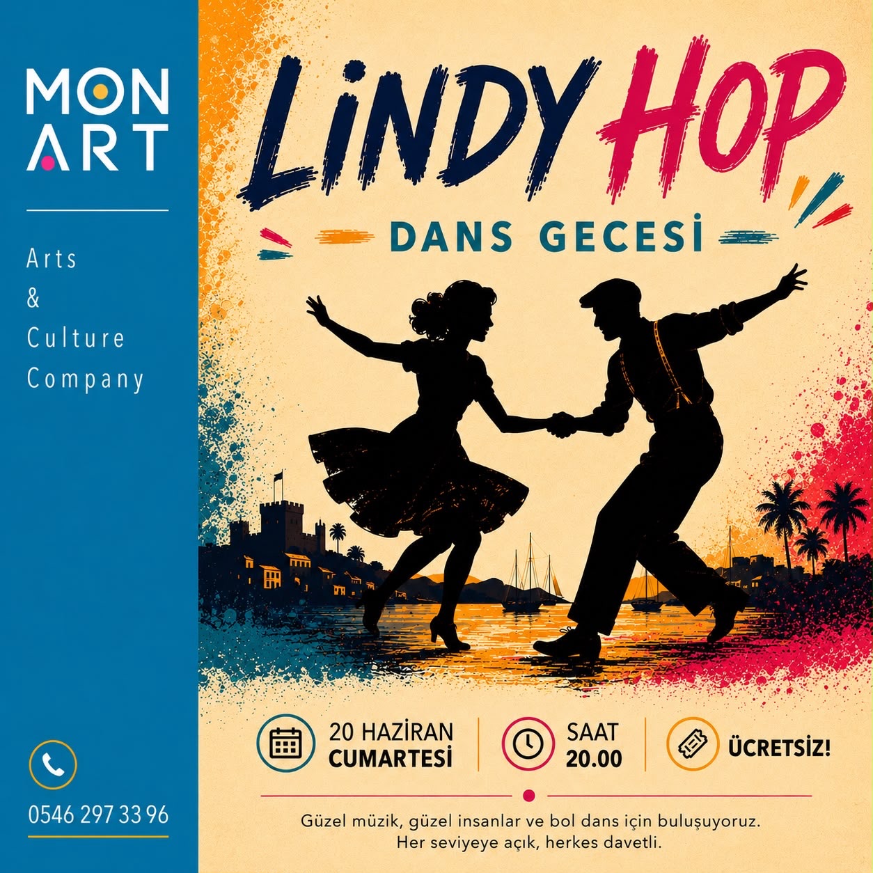 Lindy Hop Dans Gecesi Etkinlik afişi
