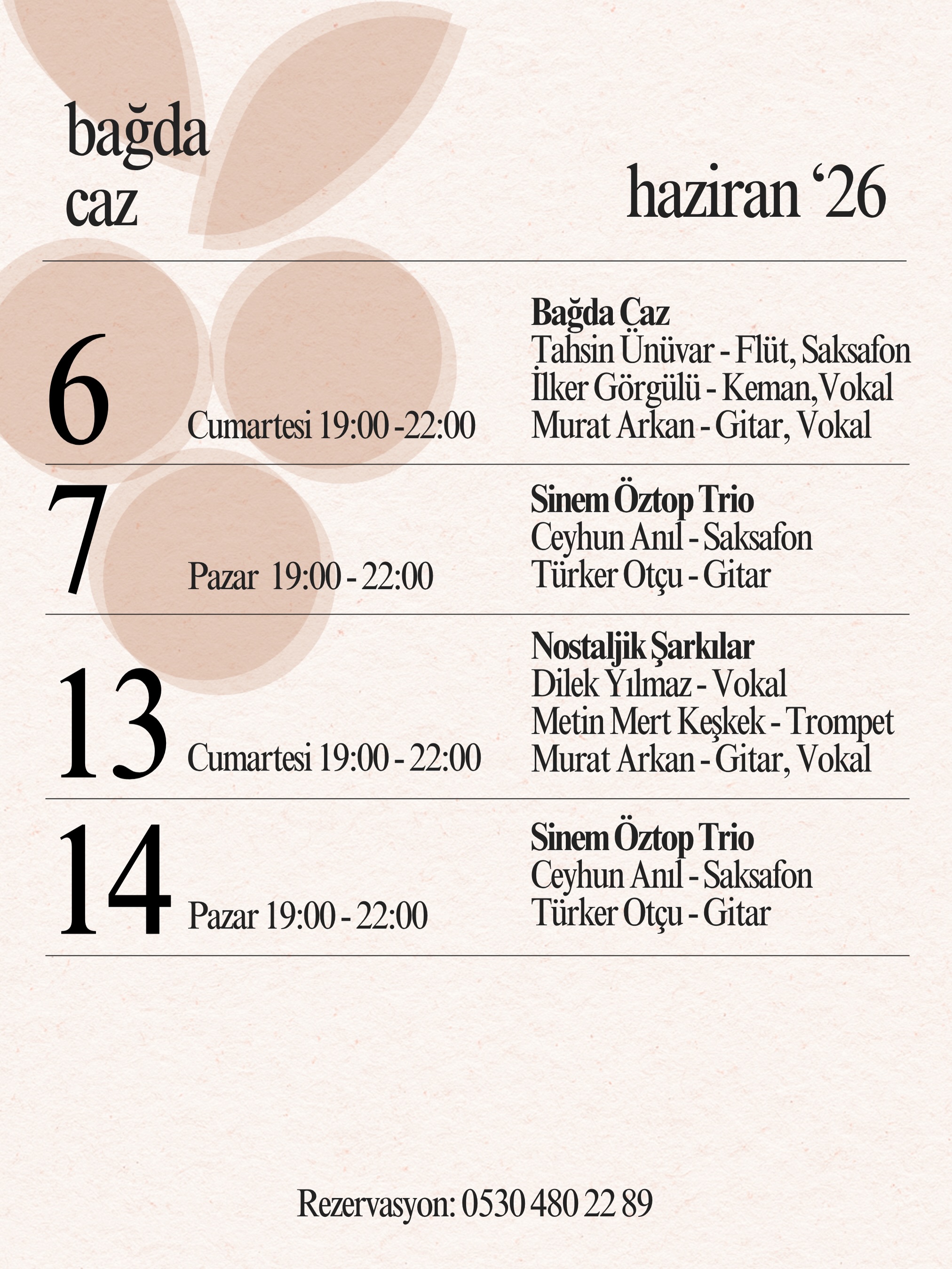 Sinem Öztop Trio — Mor Salkım Bağları Etkinlik afişi