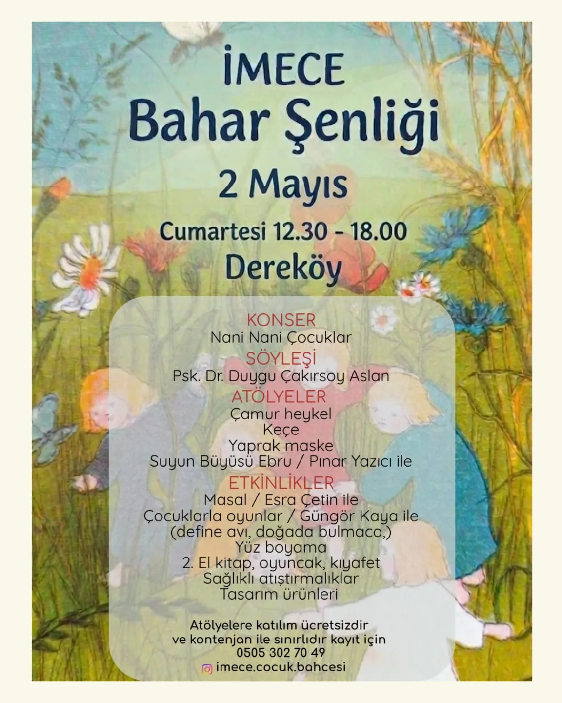 İmece Bahar Şenliği — Söyleşi: Duygu Çakırsoy Aslan Etkinlik afişi