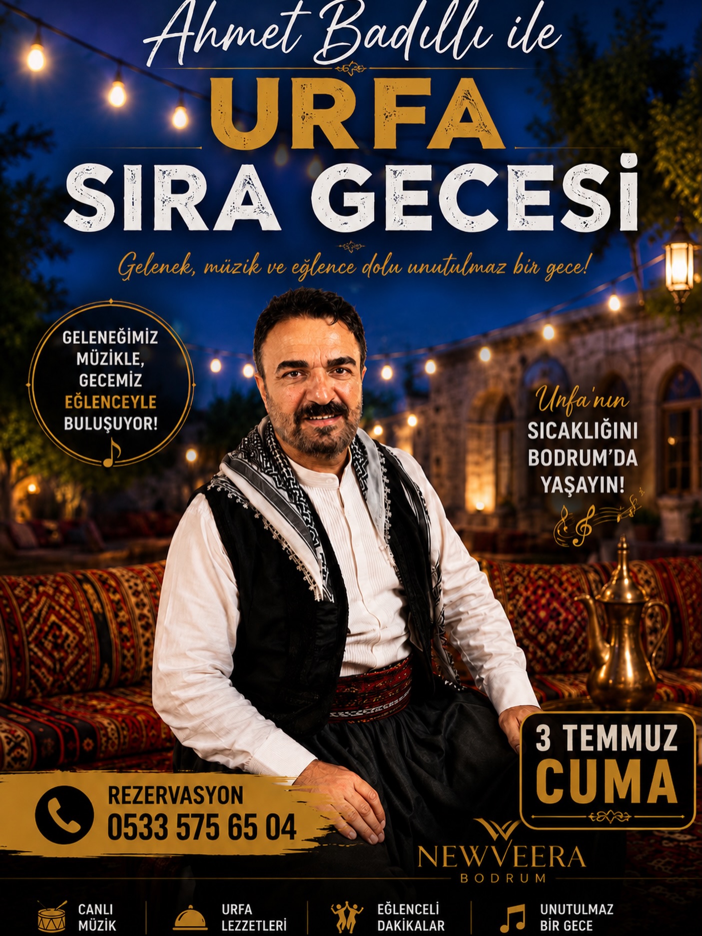 Ahmet Badıllı - Urfa Sıra Gecesi Etkinlik afişi