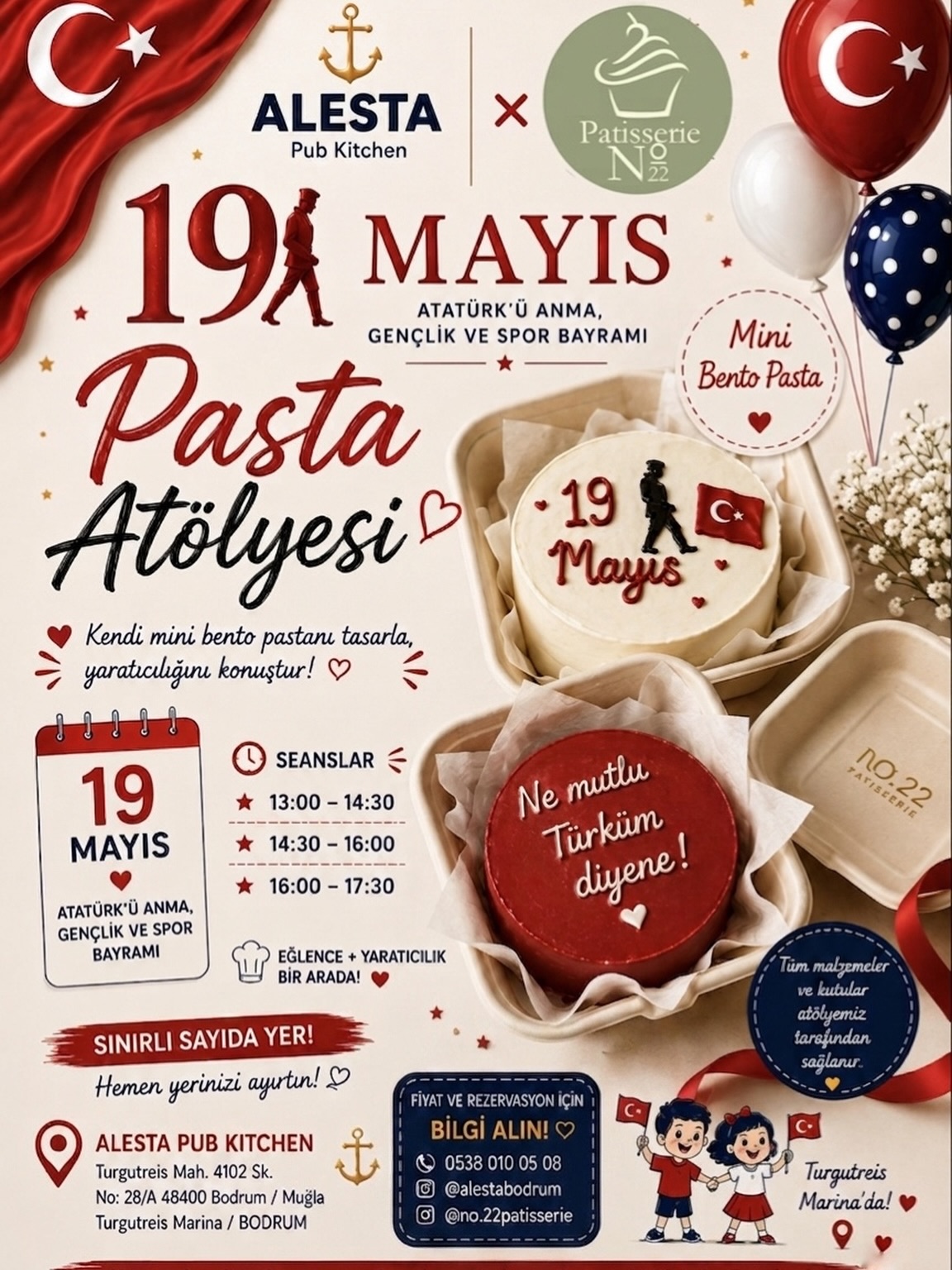 Mini Bento Pasta Atölyesi — 19 Mayıs Etkinlik afişi