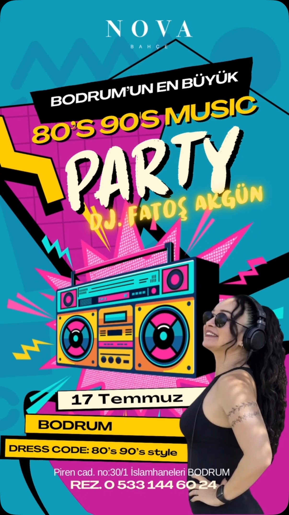 Fatoş Akgün — 80'ler & 90'lar Party Etkinlik afişi