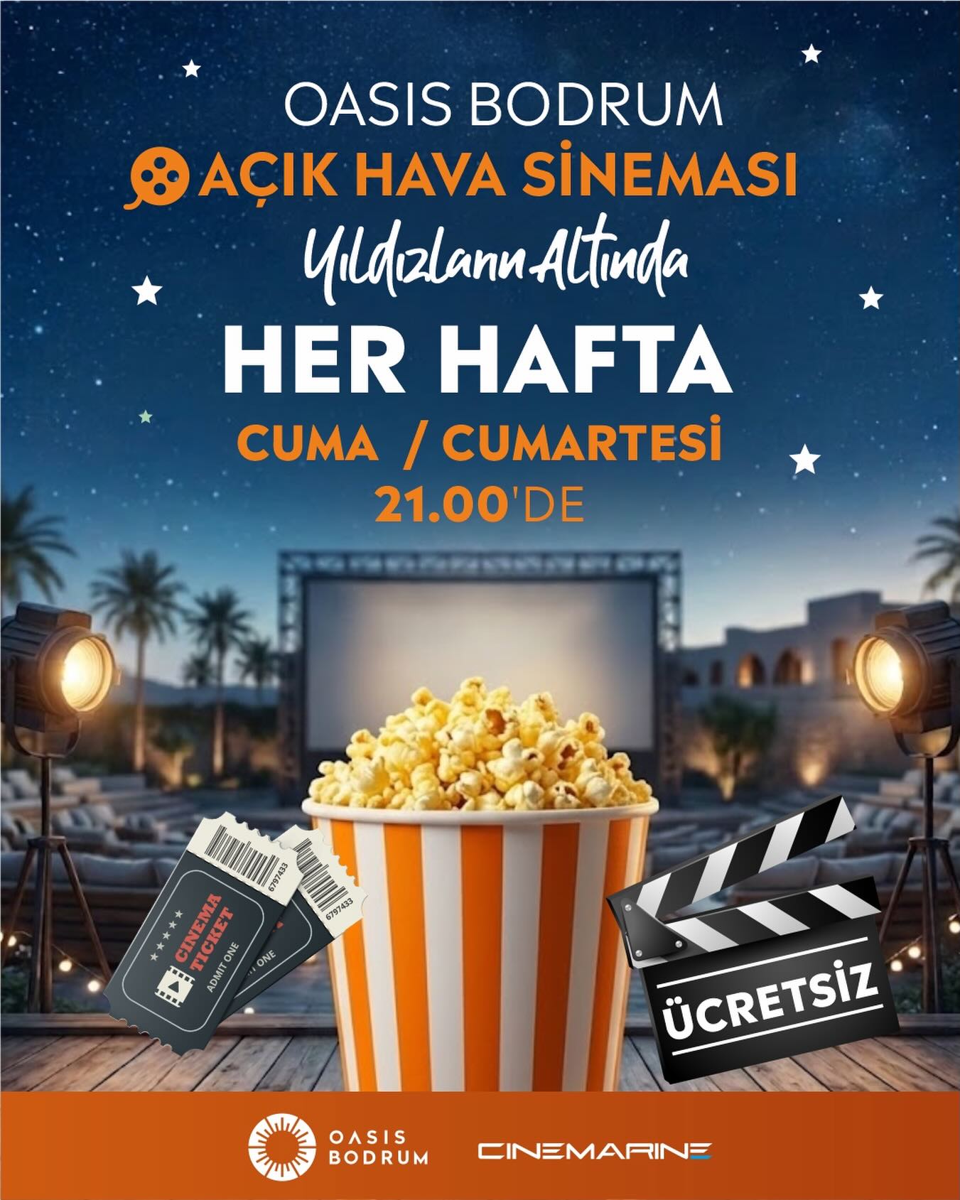 Açık Hava Sineması Etkinlik afişi