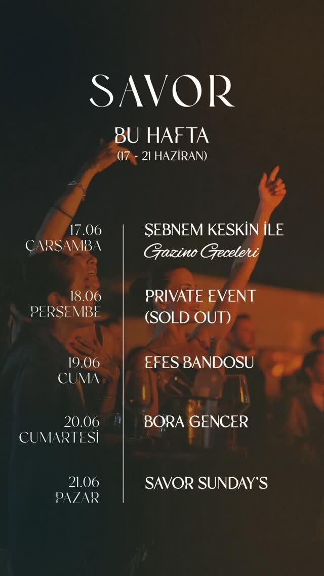 Savor Sunday’s — Savor Etkinlik afişi