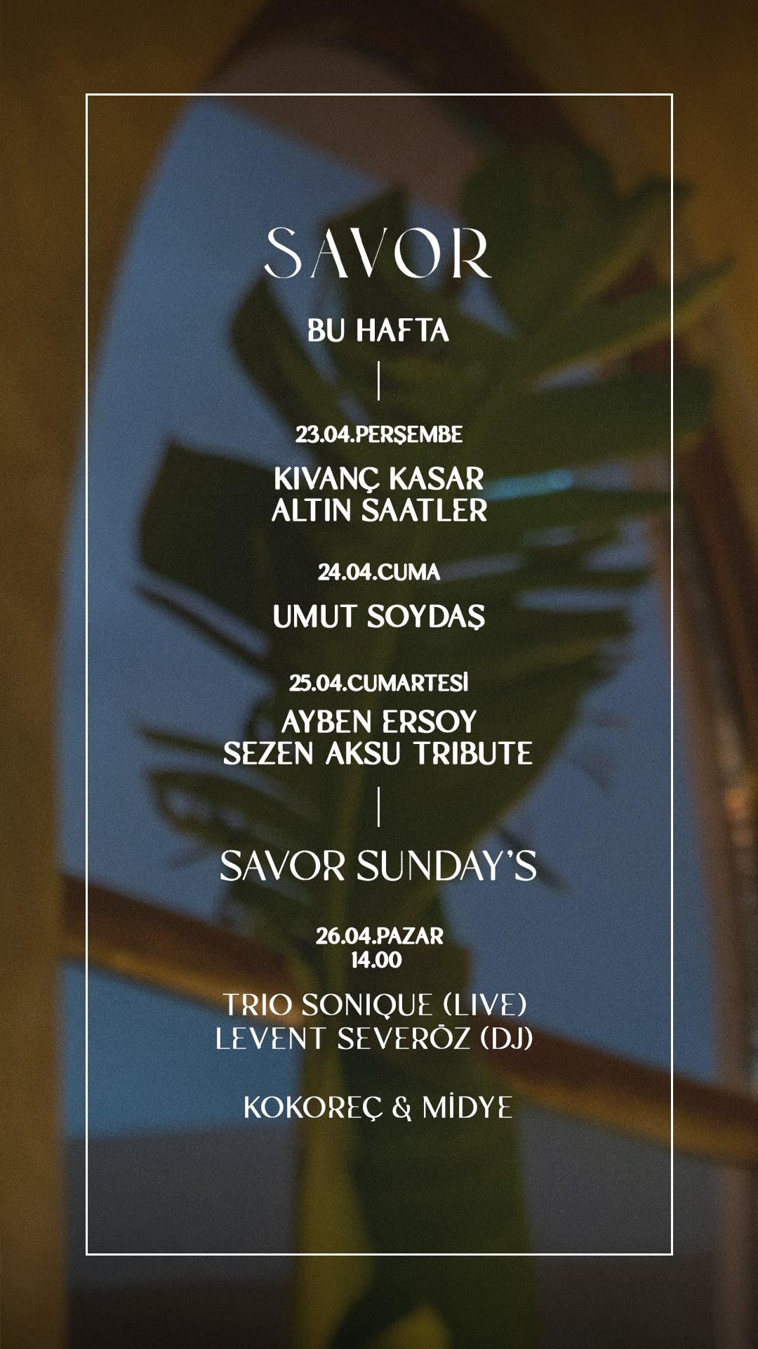 Savor Sundays — Trio Sonique Etkinlik afişi