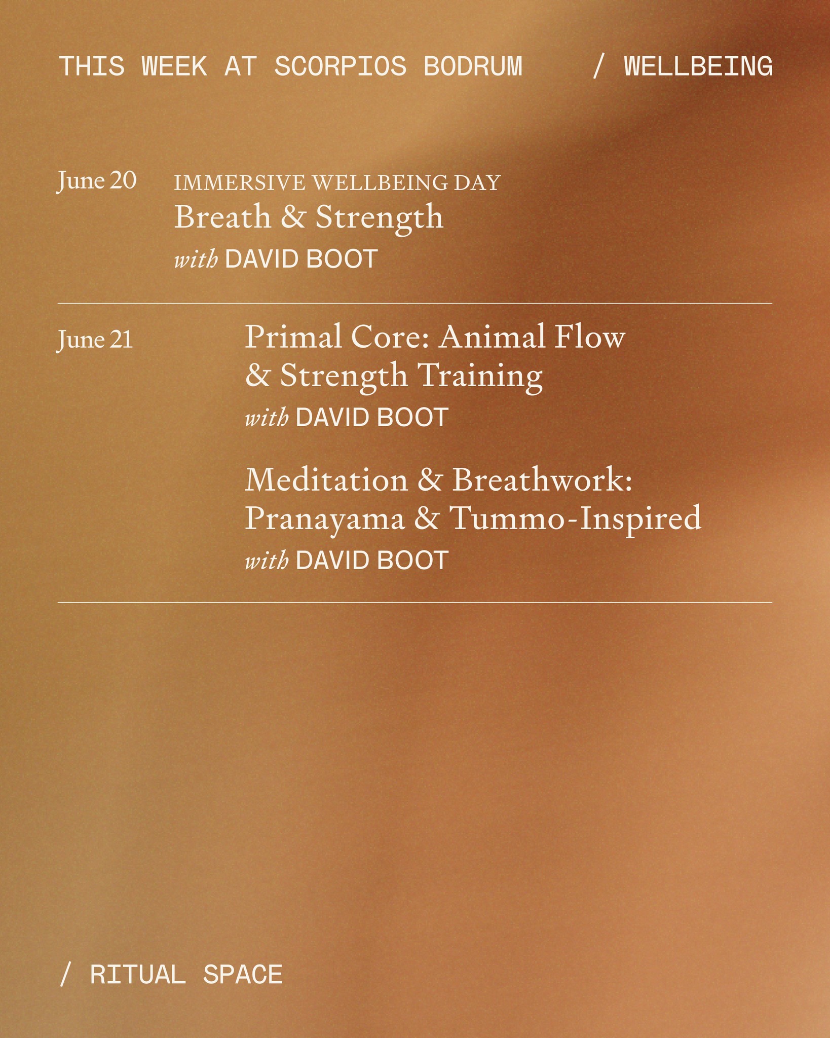 Breath & Strength — David Boot Etkinlik afişi