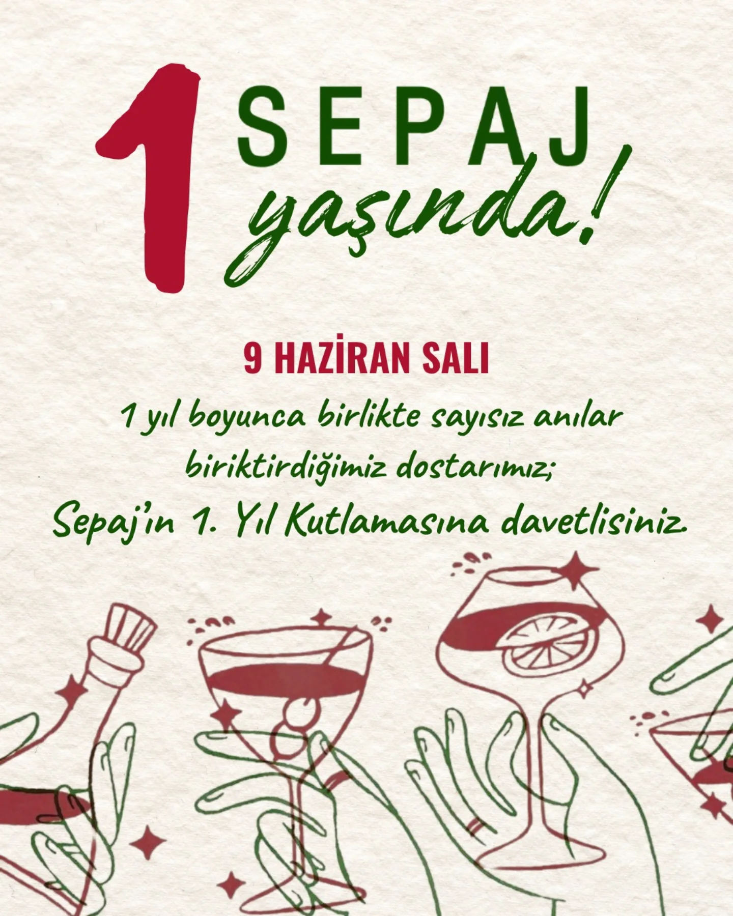 Sepaj'ın 1. Yıl Kutlaması Etkinlik afişi