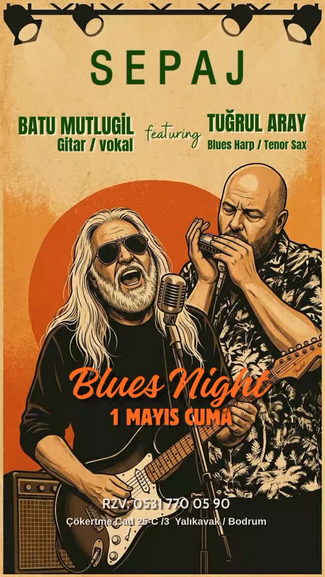 Batu Mutlugil & Tuğrul Aray - Blues Night Etkinlik afişi