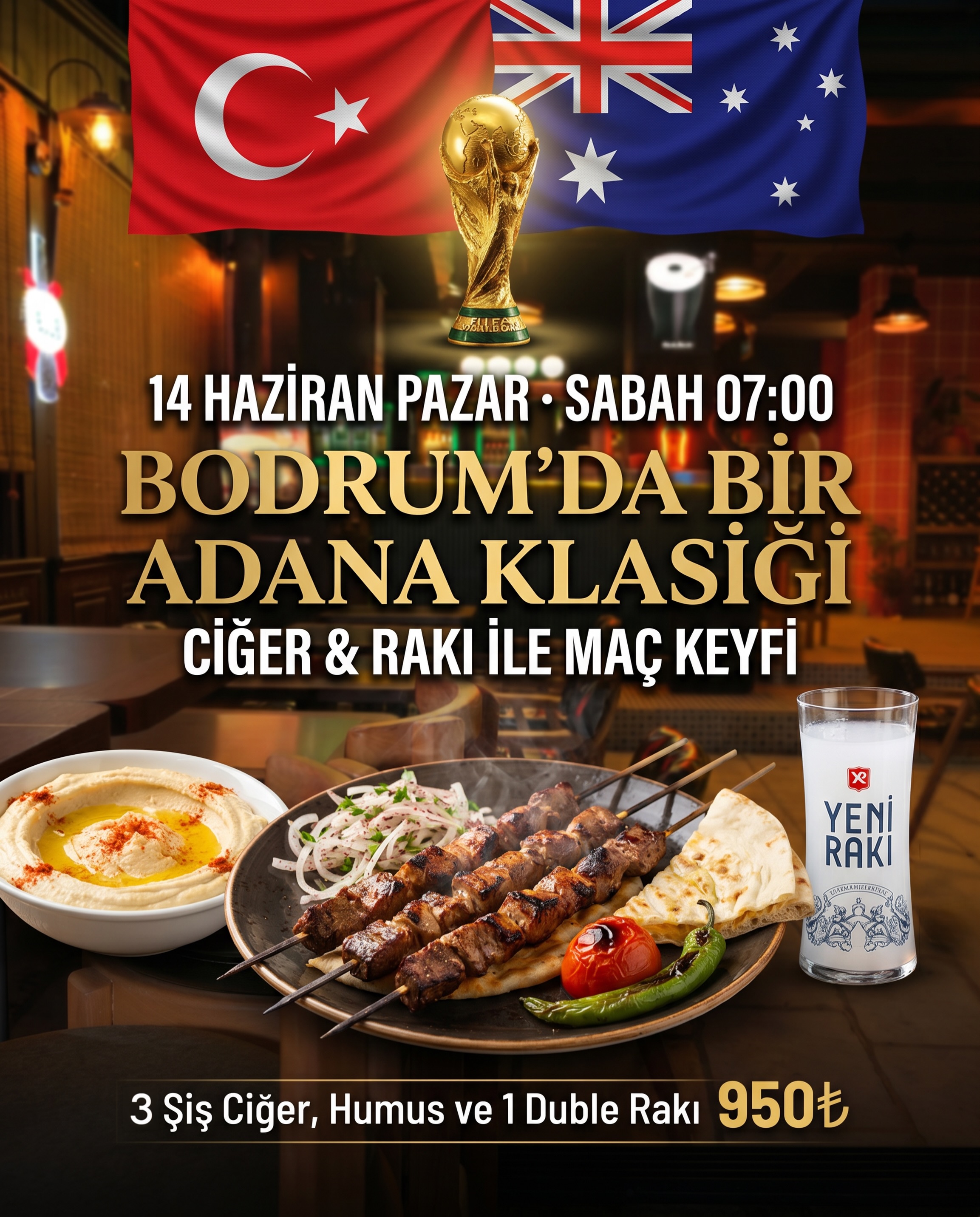 Ciğer & Rakı ile Maç Keyfi Etkinlik afişi