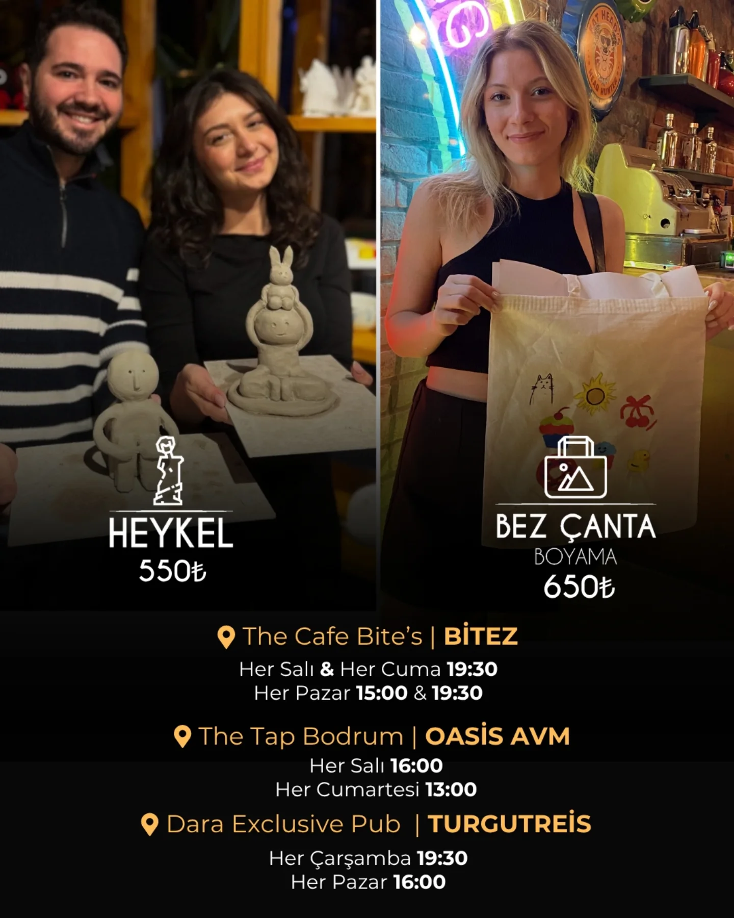 Heykel & Bez Çanta Boyama Atölyesi Etkinlik afişi