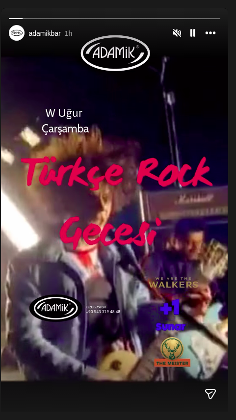 W Uğur – Türkçe Rock Gecesi Etkinlik afişi