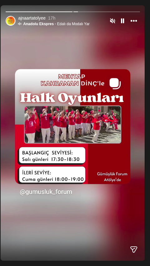 Mehtap Kahraman Dinç ile Halk Oyunları (Başlangıç) Etkinlik afişi