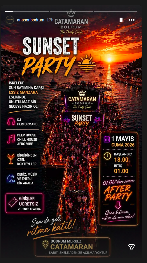 Sunset Party Etkinlik afişi