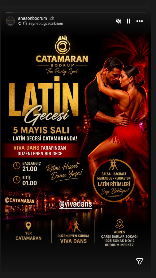 Viva Dans - Latin Gecesi Etkinlik afişi