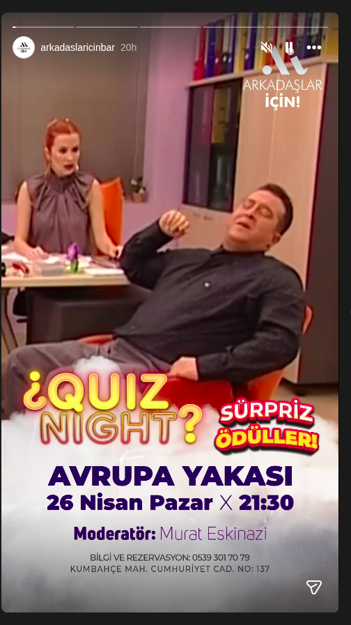 Murat Eskinazi - Quiz Night: Avrupa Yakası Etkinlik afişi