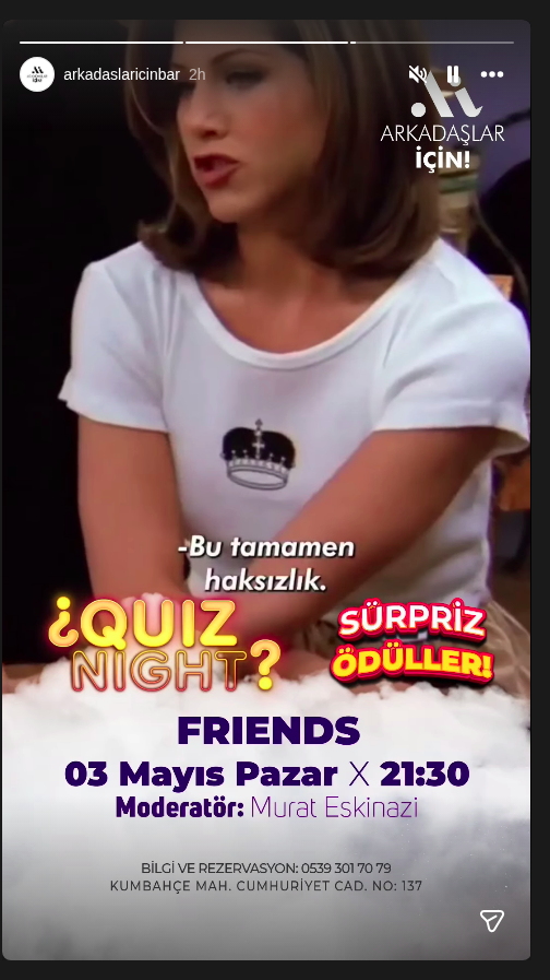 Quiz Night — Friends Etkinlik afişi