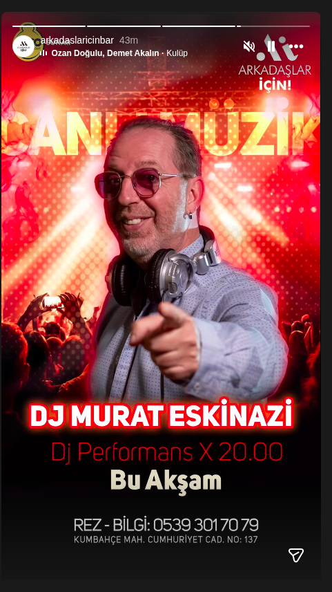 DJ Murat Eskinazi Etkinlik afişi