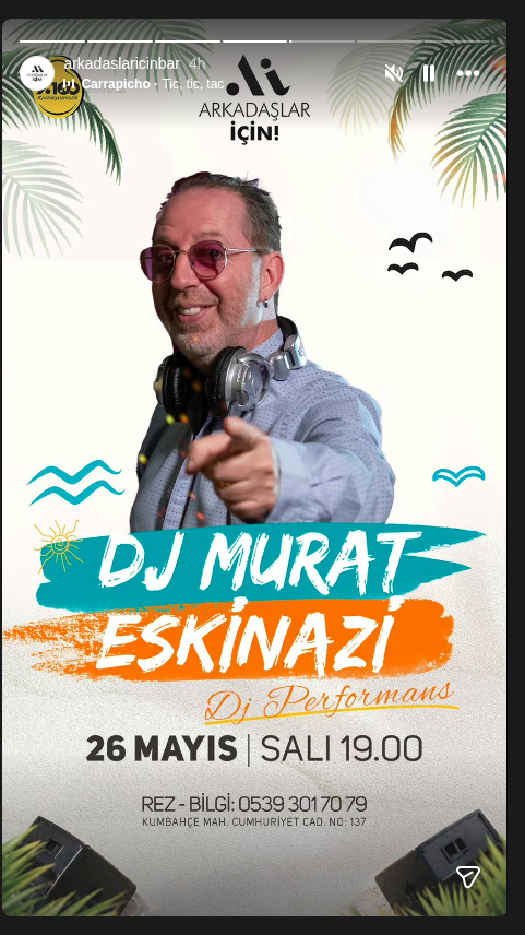 DJ Murat Eskinazi Etkinlik afişi