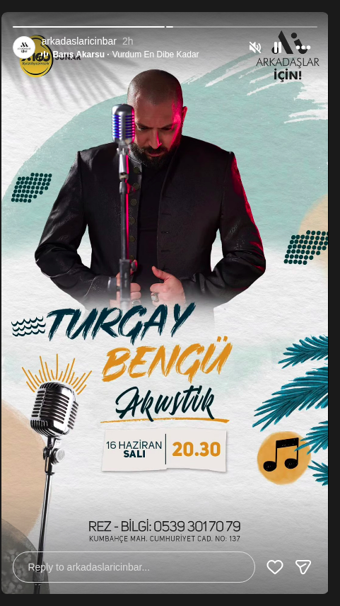 Turgay Bengü — Arkadaşlar İçin Bar Event-Poster