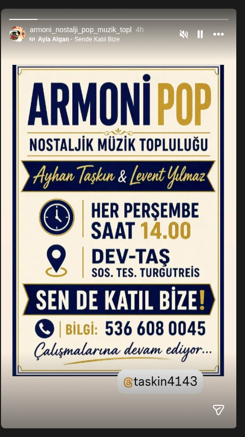 Armoni Pop — Nostaljik Müzik Topluluğu Etkinlik afişi