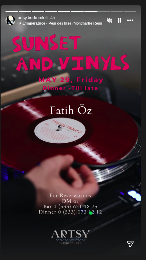 Fatih Öz — Sunset And Vinyls Etkinlik afişi