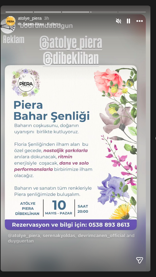 Piera Bahar Şenliği Etkinlik afişi