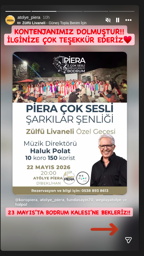 Zülfü Livaneli – Çok Sesli Şarkılar Şenliği Etkinlik afişi