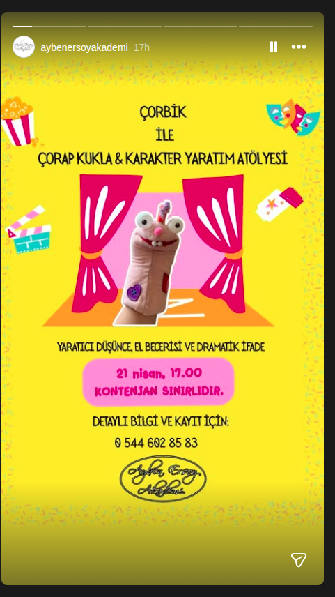 ÇORBİK - Çorap Kukla & Karakter Yaratım Atölyesi Etkinlik afişi