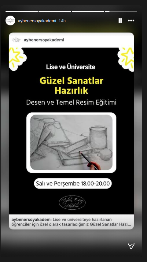 Desen ve Temel Resim Eğitimi (Güzel Sanatlar Hazırlık) Etkinlik afişi