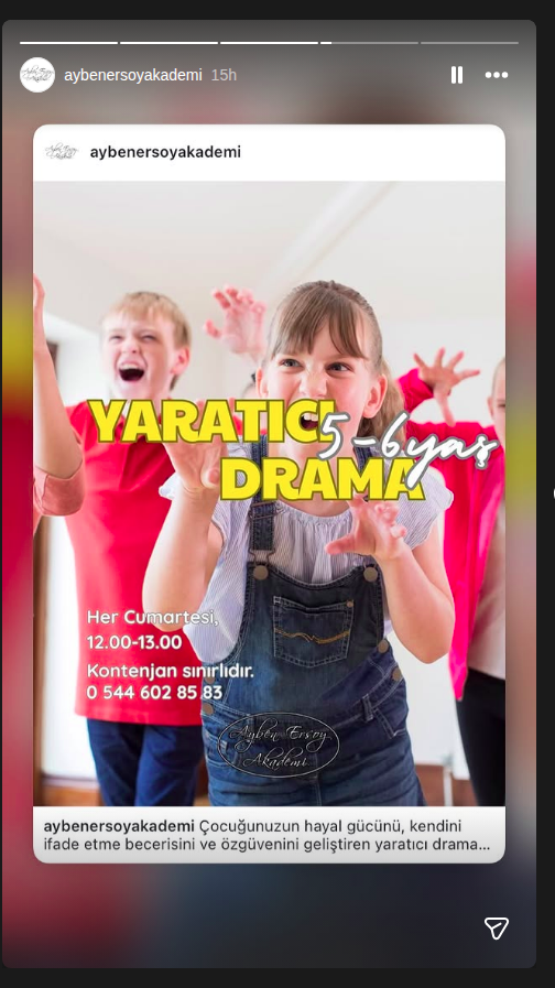Yaratıcı Drama Etkinlik afişi