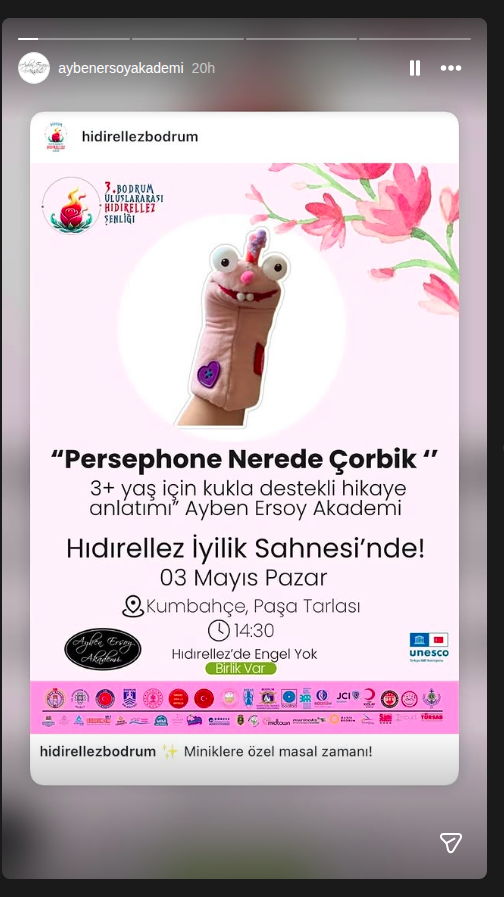 Persephone Nerede Çorbik — Kukla Destekli Masal Etkinlik afişi