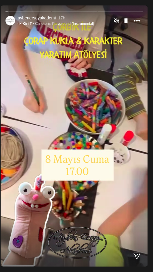 Çorap Kukla & Karakter Yaratım Atölyesi Etkinlik afişi