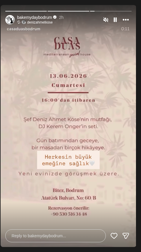 Şef Deniz Ahmet Köse — Özel Akşam & DJ Kerem Önger Etkinlik afişi