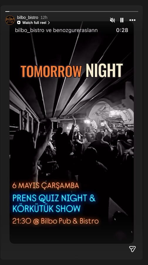 Prens Quiz Night & Korkutuk Show Etkinlik afişi