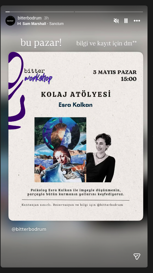 Esra Kalkan - Kolaj Atölyesi Etkinlik afişi