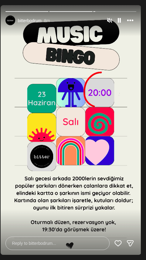 Music Bingo Etkinlik afişi