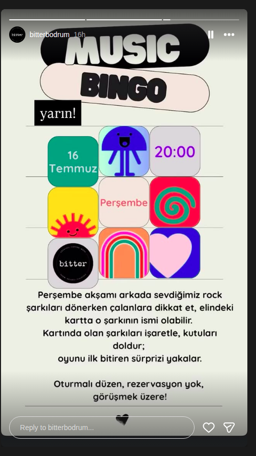 Music Bingo — Rock Şarkıları