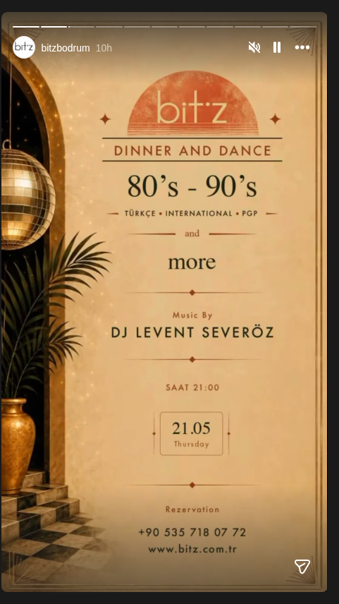 Levent Severöz — Dinner & Dance (80'ler–90'lar) Etkinlik afişi