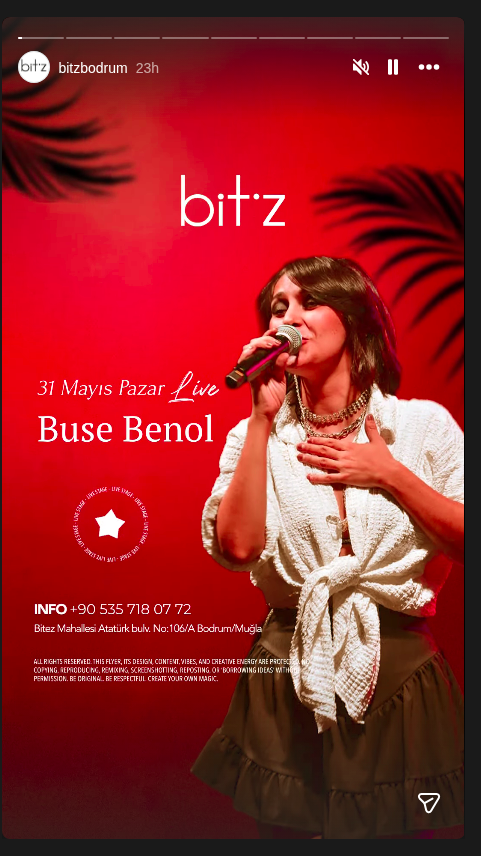Buse Benol - Canlı Müzik Etkinlik afişi