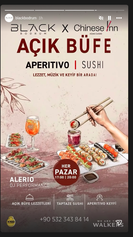 Açık Büfe — Aperitivo ve Sushi Etkinlik afişi