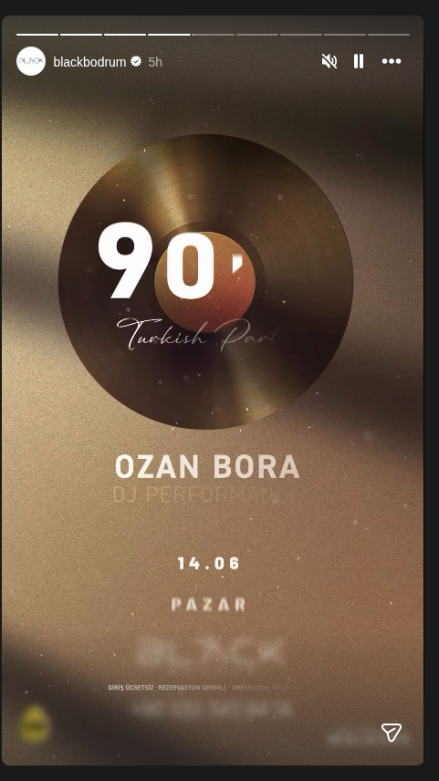 Ozan Bora - 90 Turkish Party Etkinlik afişi