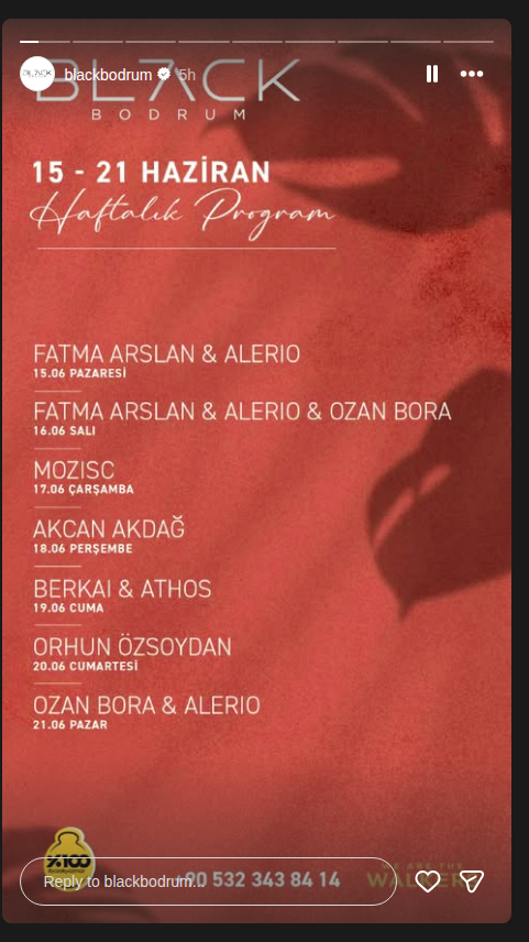 Akcan Akdağ — Black Bodrum Etkinlik afişi